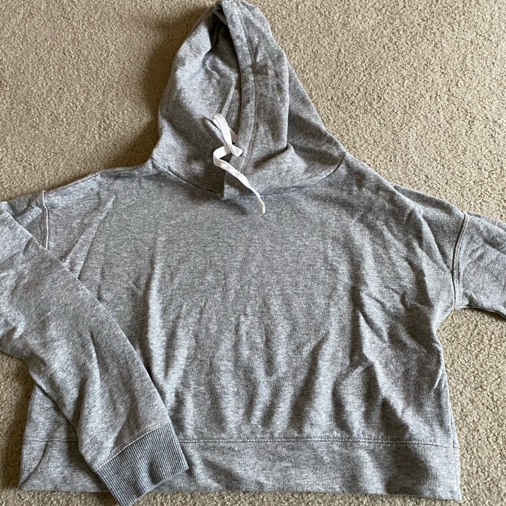 Grey cropped hoodie